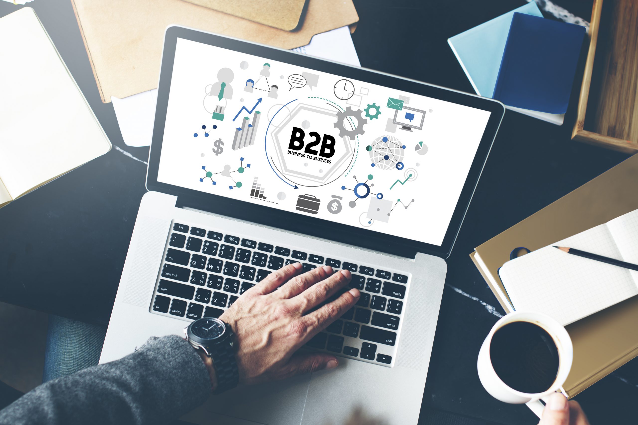 B2B Business To Business Corporate Connection Partnership Concep